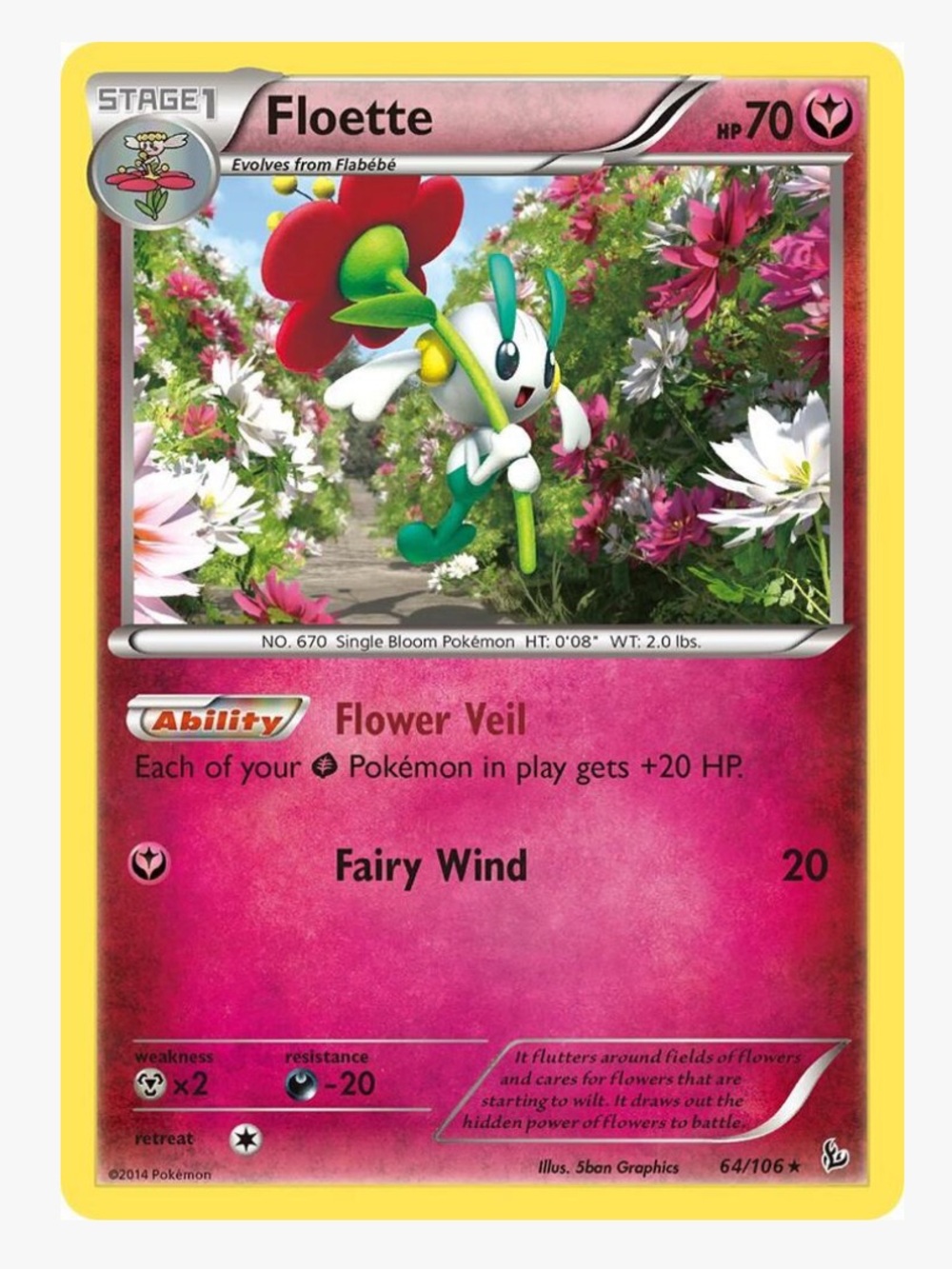 Floette XY Flashfire Pokemon Trading Card